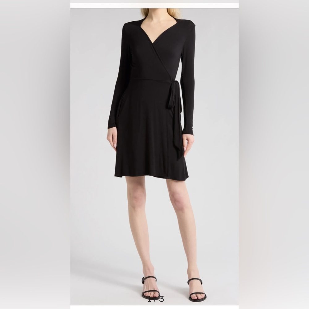 Loveappella Black Wrap Dress